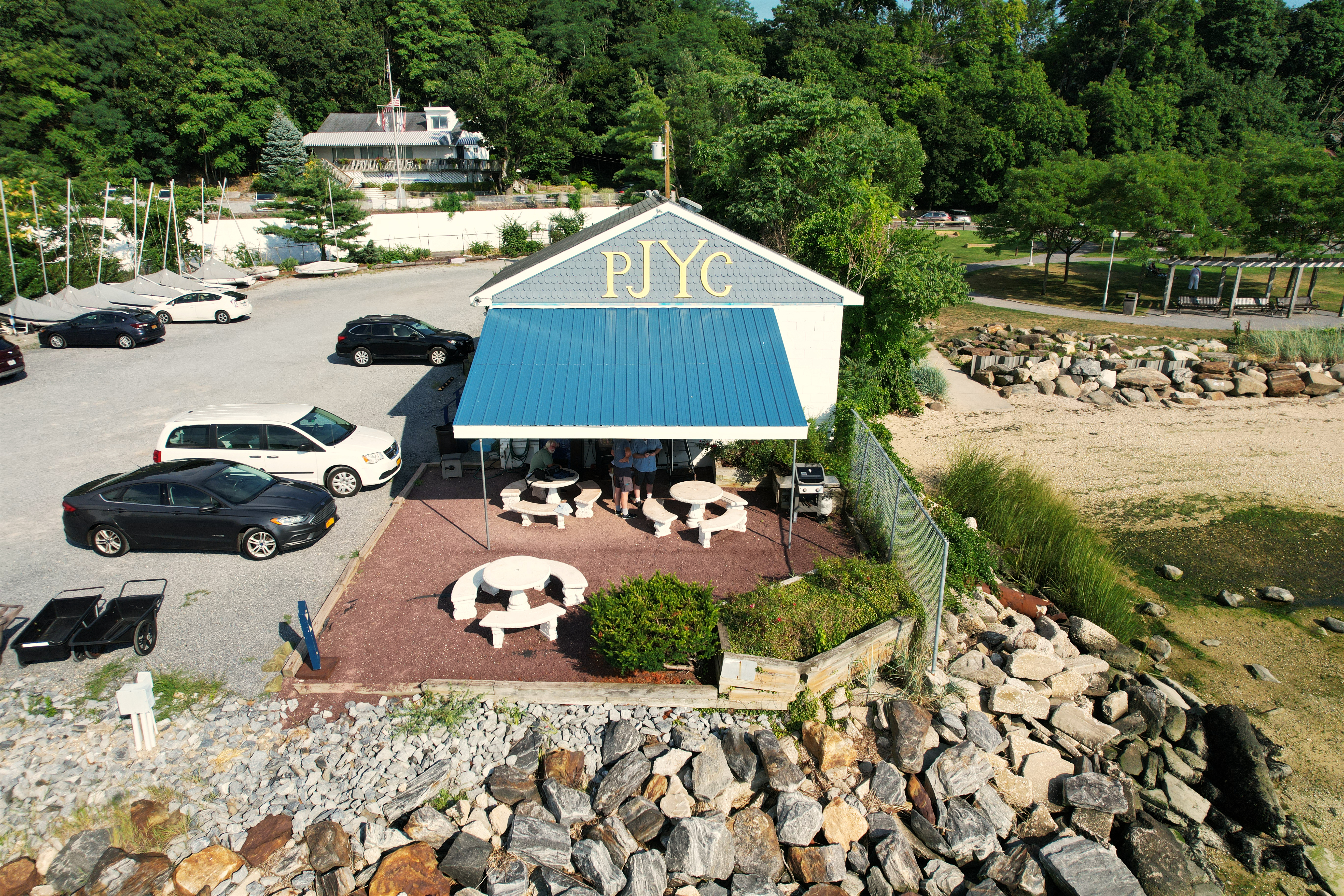 PJYC building on the shore